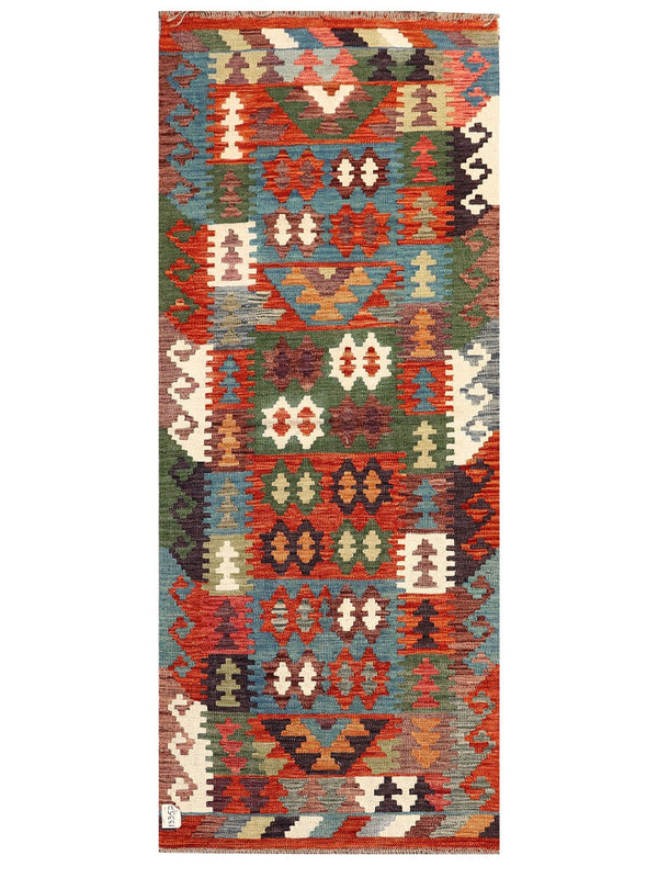 Maimana Afghanistan Kilim Rug - 199 x83 cm