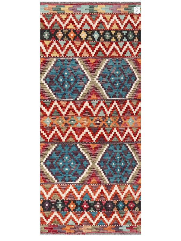 Maimana Afghanistan Kilim Rug - 199 x86 cm