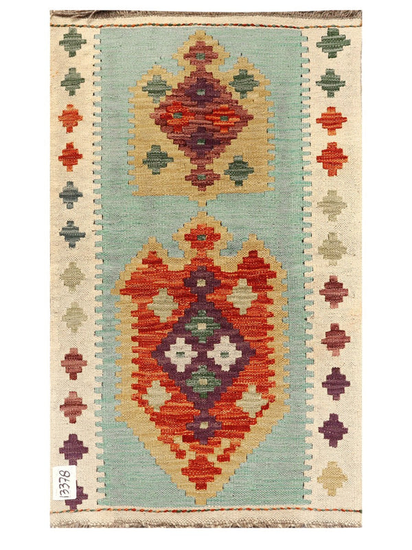 Maimana Afghanistan Kilim Rug - 96 x 58 cm