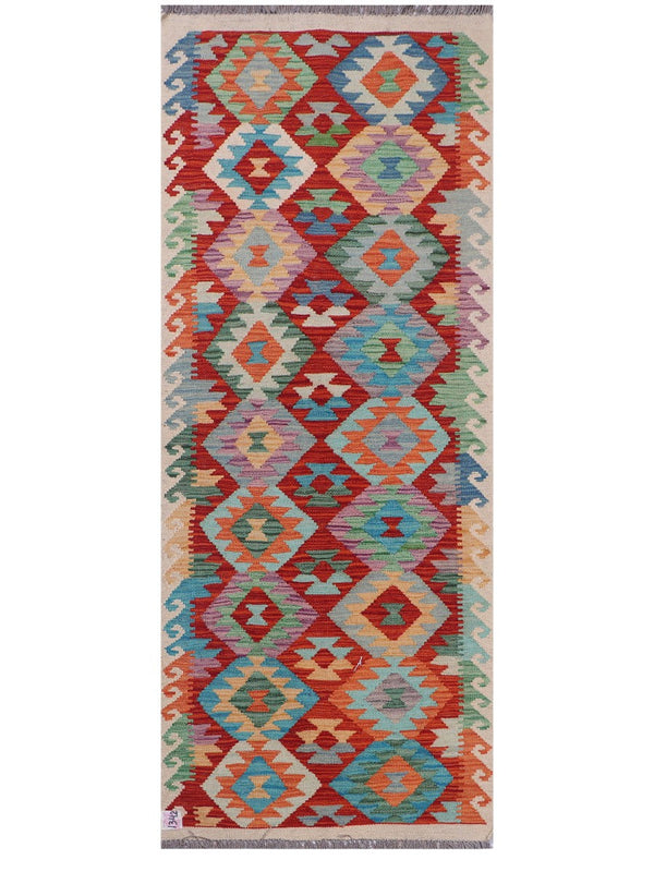 Maimana Afghanistan Kilim Rug - 198 x78 cm