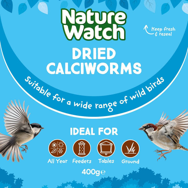 Dried Calciworms Wild Bird Feed By Nature Watch - 400g