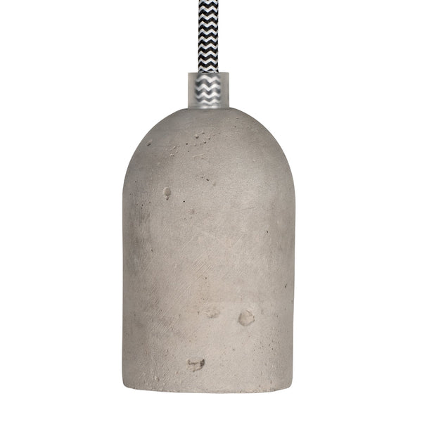 Bailey 139711 - Concrete Lampholder E27 + 1.5m Textile Cable Black/White