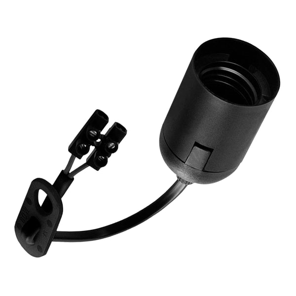 Bailey 140215 - Renovation Lampholder E27 TP Black 2x0.75mm2 15cm