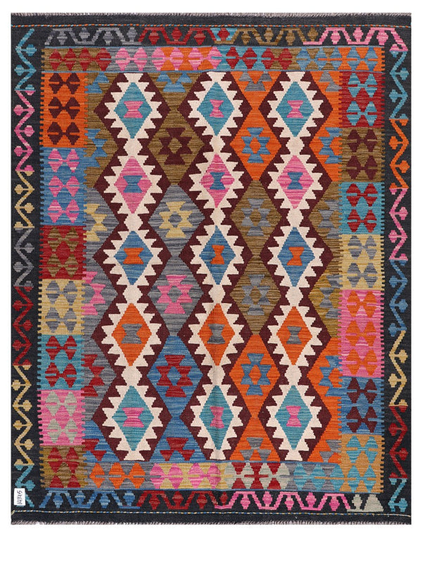 Maimana Afghanistan Kilim Rug - 196 x157 cm