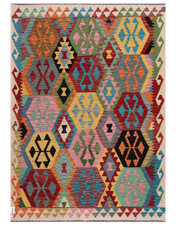 Maimana Afghanistan Kilim Rug - 206 x150 cm