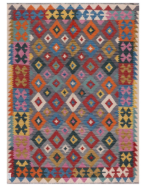 Maimana Afghanistan Kilim Rug - 201 x151 cm