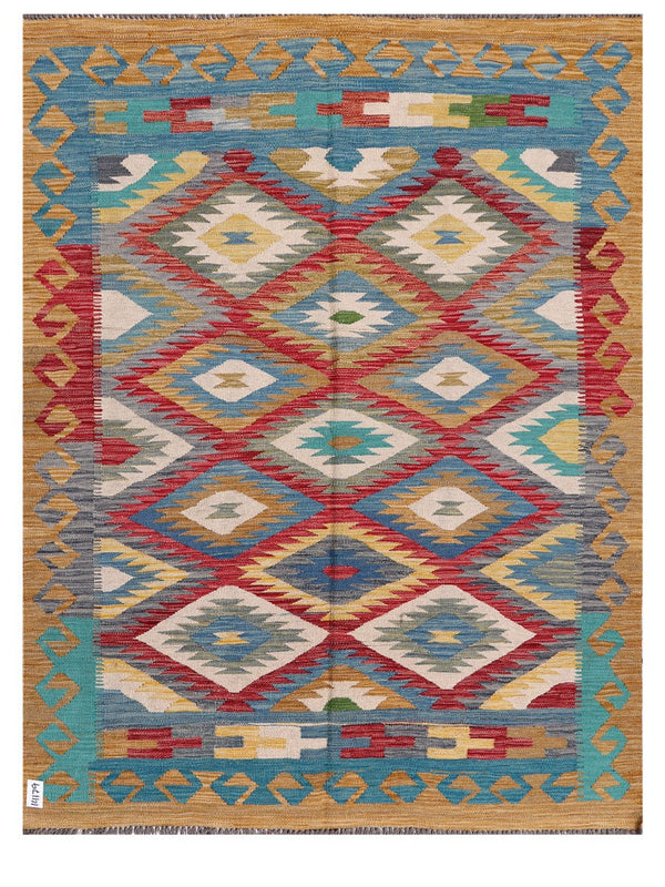 Maimana Afghanistan Kilim Rug - 196 x152 cm