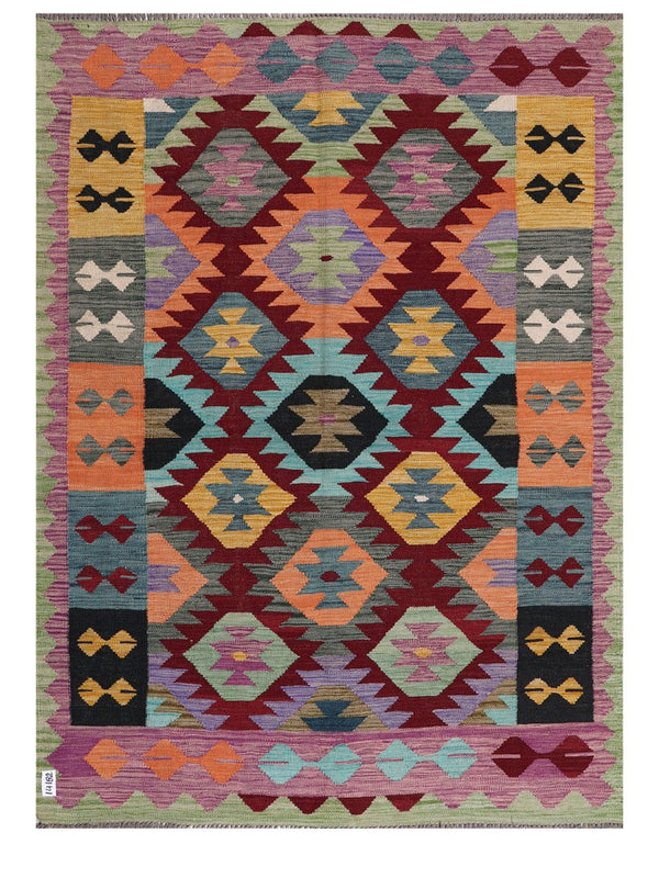 Maimana Afghanistan Kilim Rug - 202 x149 cm
