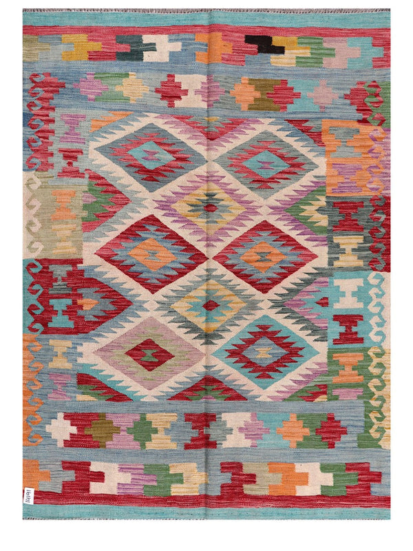 Maimana Afghanistan Kilim Rug - 193 x144 cm