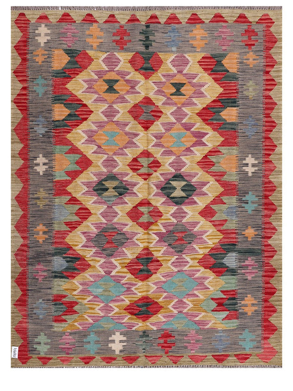 Maimana Afghanistan Kilim Rug - 192 x148 cm