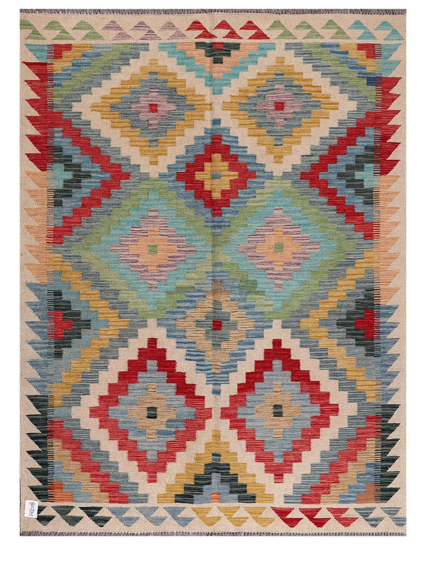 Maimana Afghanistan Kilim Rug - 198 x150 cm