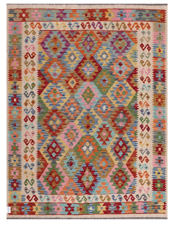 Maimana Afghanistan Kilim Rug - 196 x151 cm