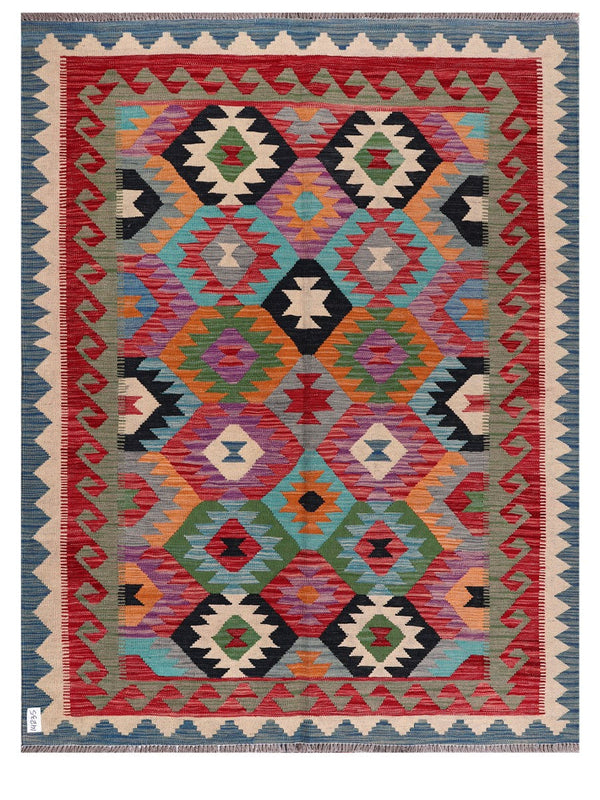 Maimana Afghanistan Kilim Rug - 194 x151 cm
