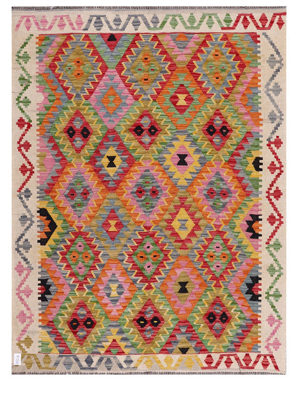 Maimana Afghanistan Kilim Rug - 201 x154 cm