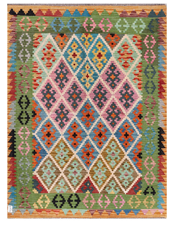 Maimana Afghanistan Kilim Rug - 196 x149 cm