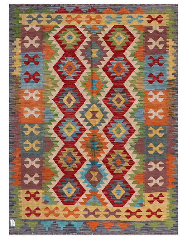Maimana Afghanistan Kilim Rug - 203 x152 cm