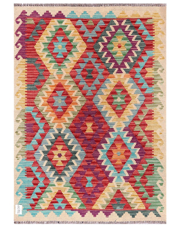 Maimana Afghanistan Kilim Rug - 148 x106 cm