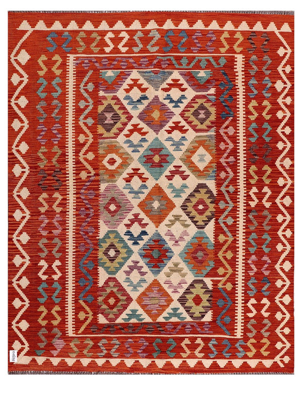 Maimana Afghanistan Kilim Rug - 193 x156 cm