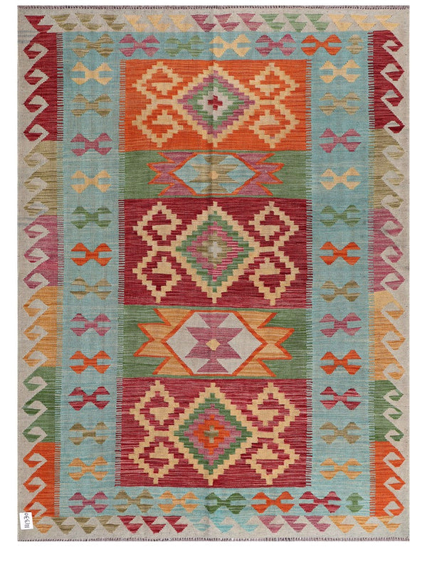 Maimana Afghanistan Kilim Rug - 204 x153 cm
