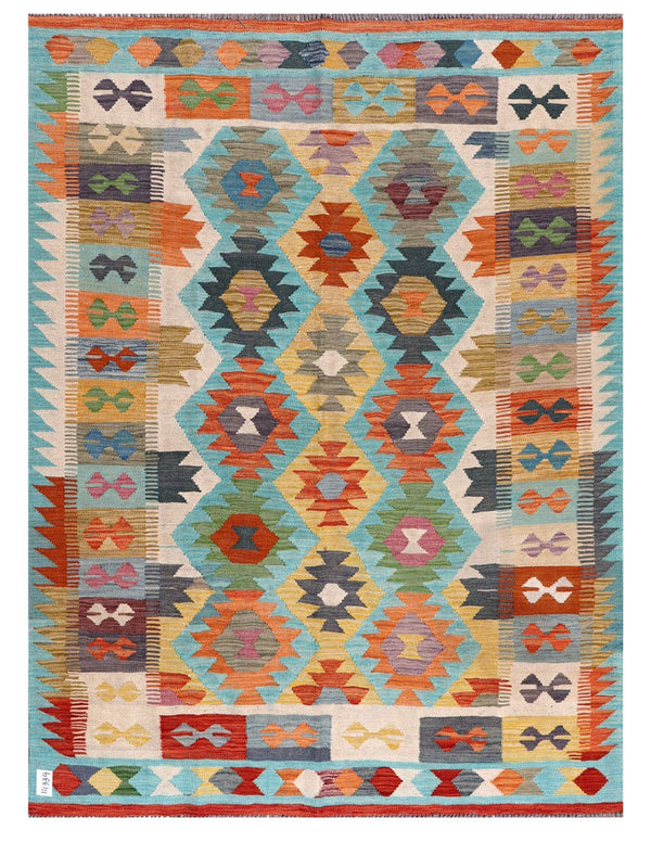 Maimana Afghanistan Kilim Rug - 193 x148 cm