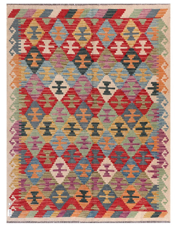 Maimana Afghanistan Kilim Rug - 197 x154 cm