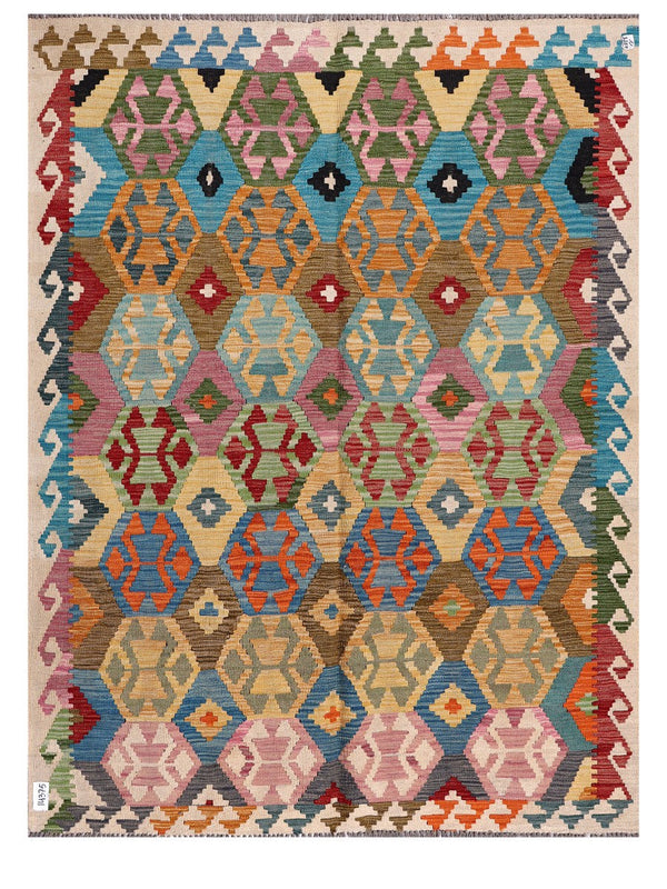 Maimana Afghanistan Kilim Rug - 201 x153 cm