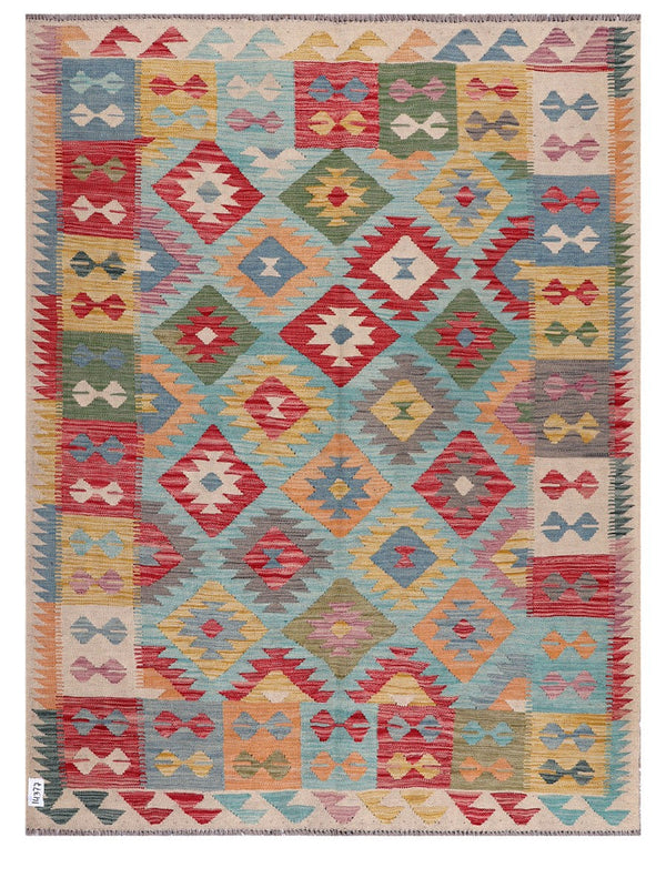 Maimana Afghanistan Kilim Rug - 198 x152 cm