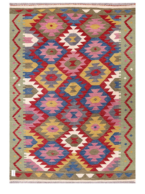 Maimana Afghanistan Kilim Rug - 186 x134 cm