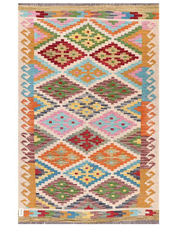 Maimana Afghanistan Kilim Rug - 183 x120 cm