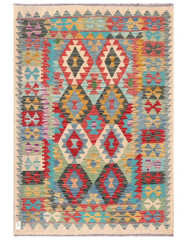 Maimana Afghanistan Kilim Rug - 182 x129 cm