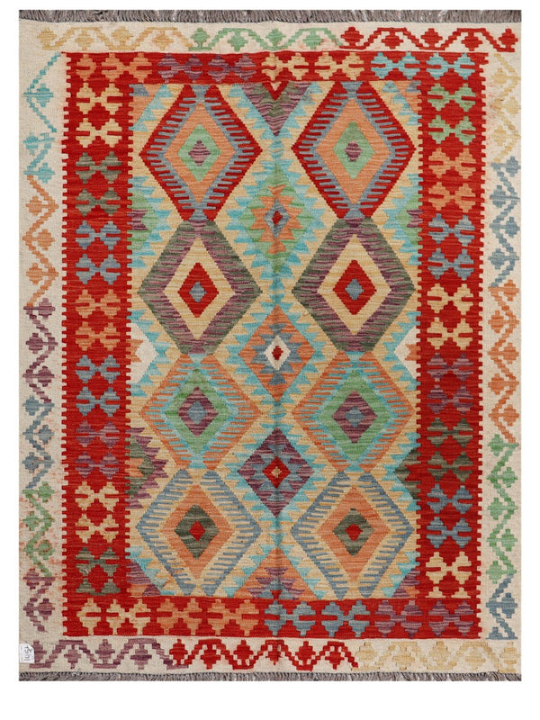 Maimana Afghanistan Kilim Rug - 196 x149 cm