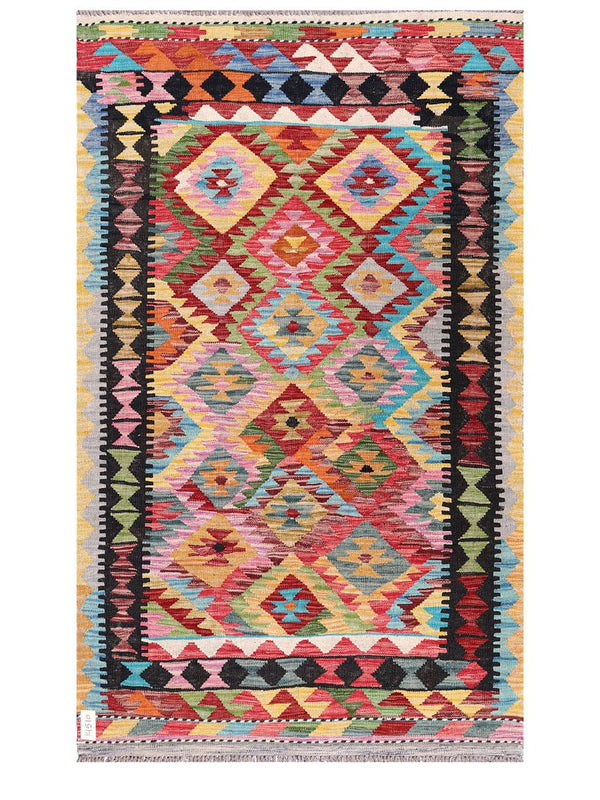 Maimana Afghanistan Kilim Rug - 190 x116 cm