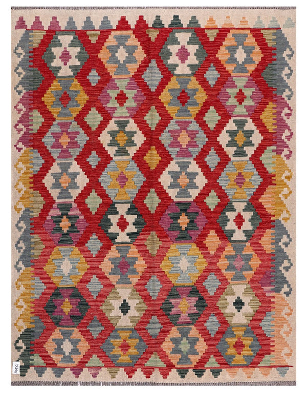 Maimana Afghanistan Kilim Rug - 198 x153 cm