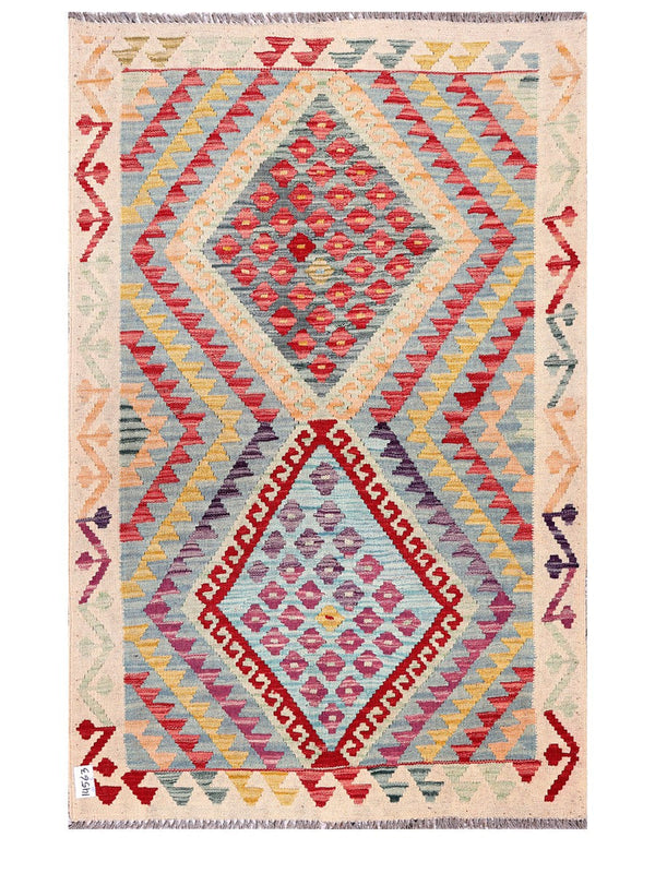 Maimana Afghanistan Kilim Rug - 162 x106 cm
