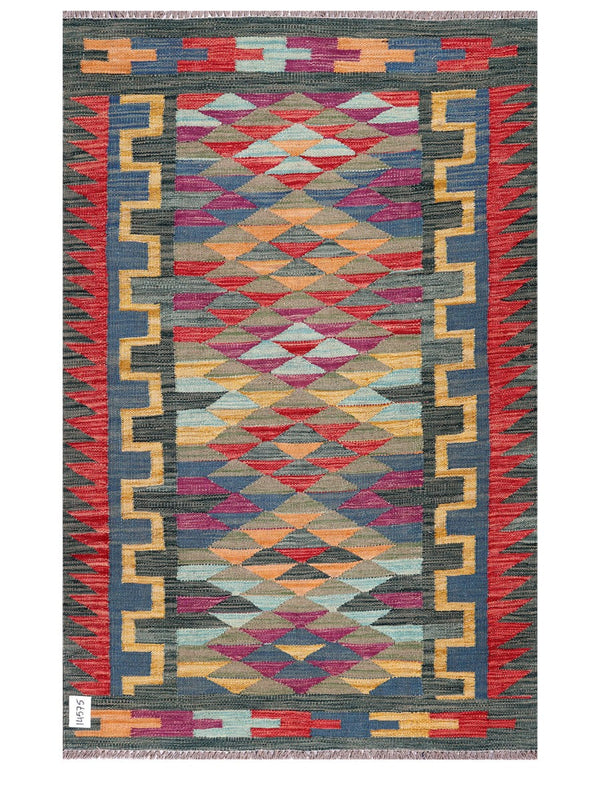 Maimana Afghanistan Kilim Rug - 159 x104 cm