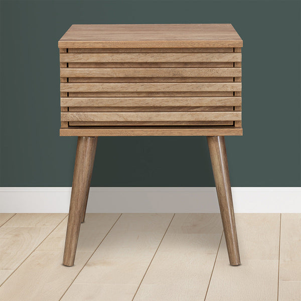 Kyoto Side Table Natural 1 Shelf 1 Drawer