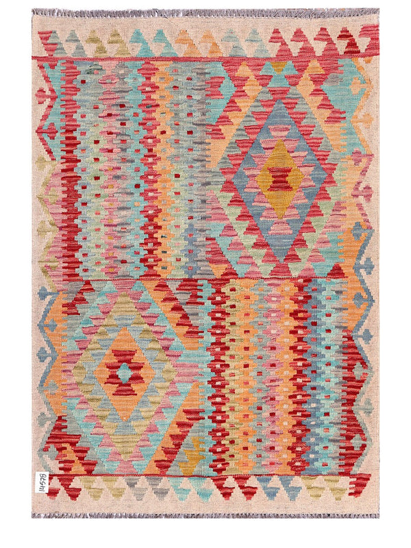Maimana Afghanistan Kilim Rug - 146 x103 cm
