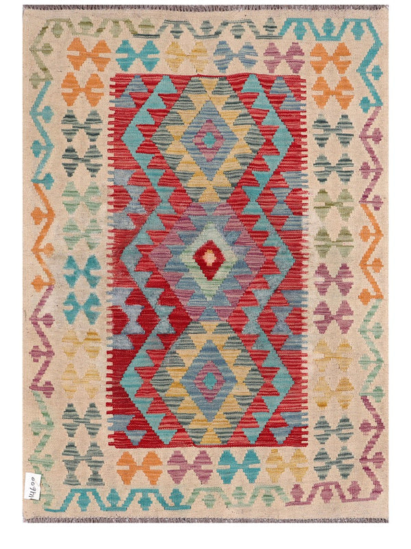 Maimana Afghanistan Kilim Rug - 149 x109 cm