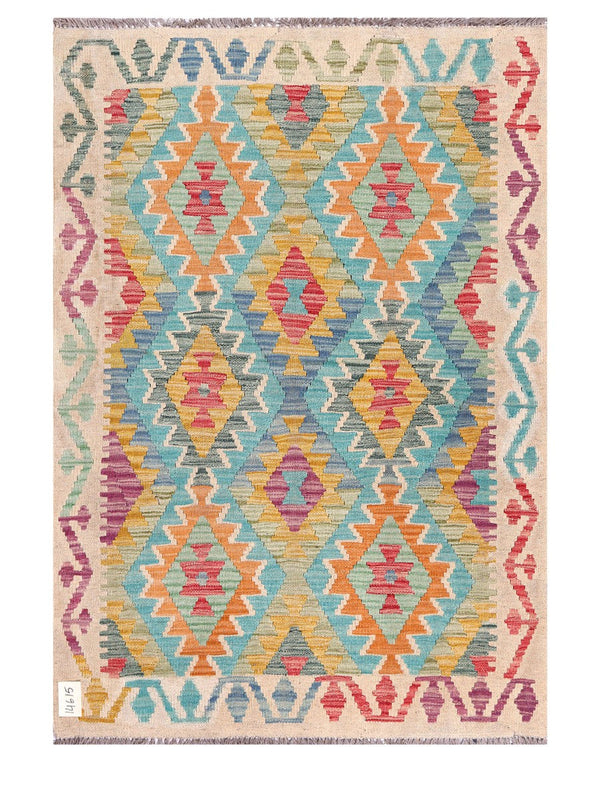 Maimana Afghanistan Kilim Rug - 145 x102 cm