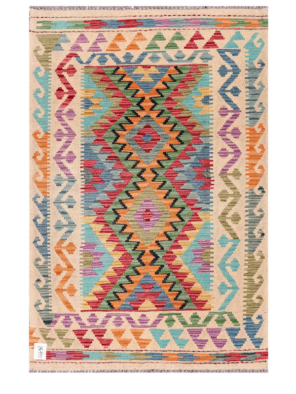 Maimana Afghanistan Kilim Rug - 147 x99 cm