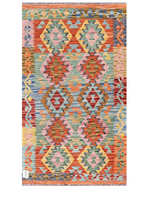 Maimana Afghanistan Kilim Rug - 153 x90 cm
