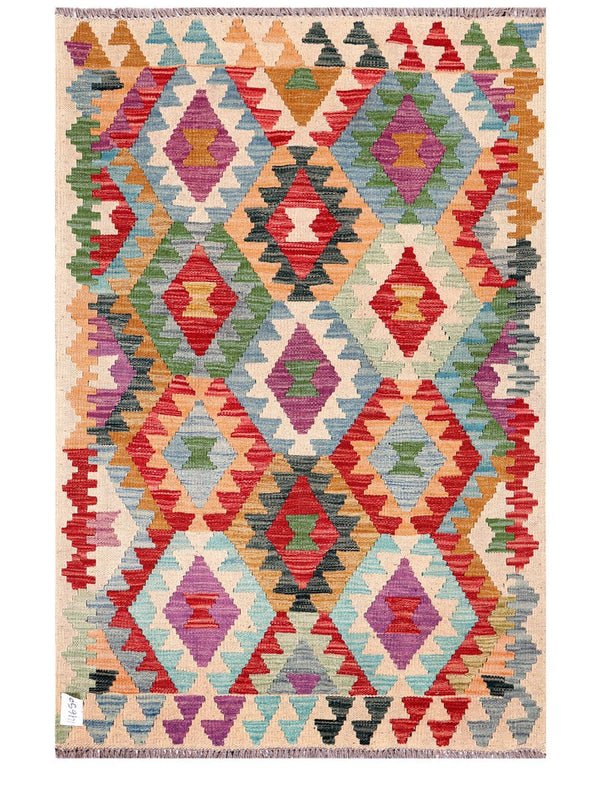 Maimana Afghanistan Kilim Rug - 148 x100 cm
