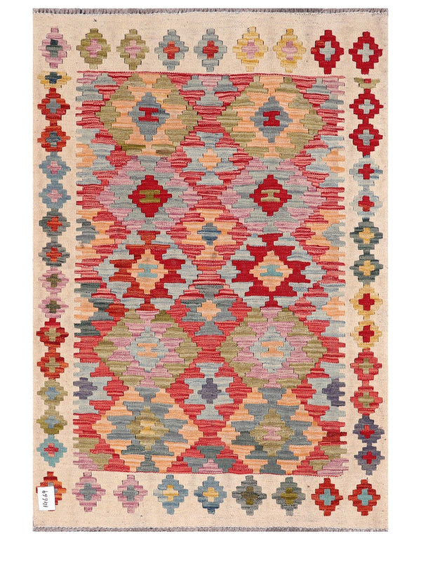 Maimana Afghanistan Kilim Rug - 147 x99 cm