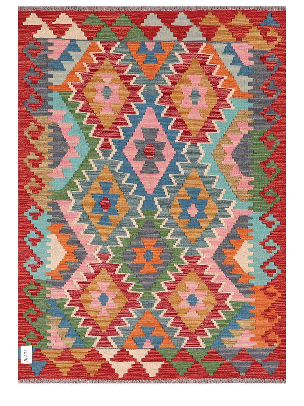 Maimana Afghanistan Kilim Rug - 146 x104 cm