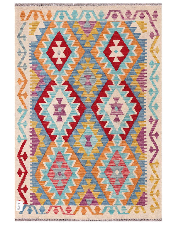 Maimana Afghanistan Kilim Rug - 146 x102 cm