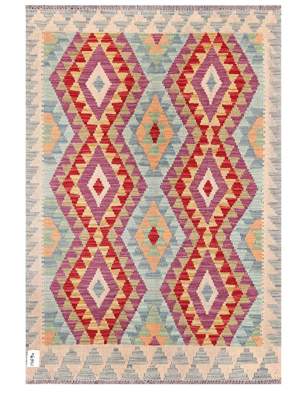 Maimana Afghanistan Kilim Rug - 146 x102 cm