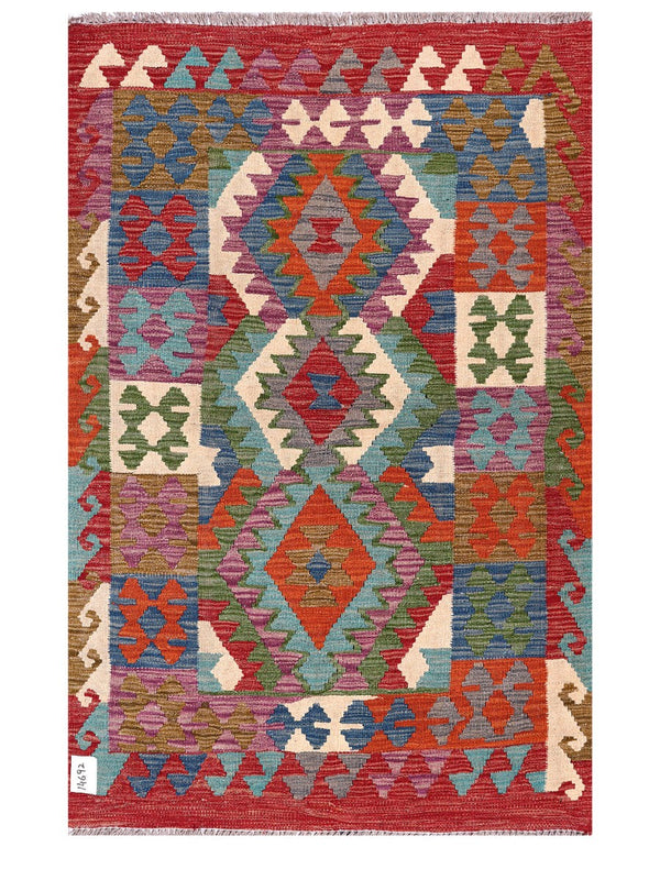 Maimana Afghanistan Kilim Rug - 149 x98 cm