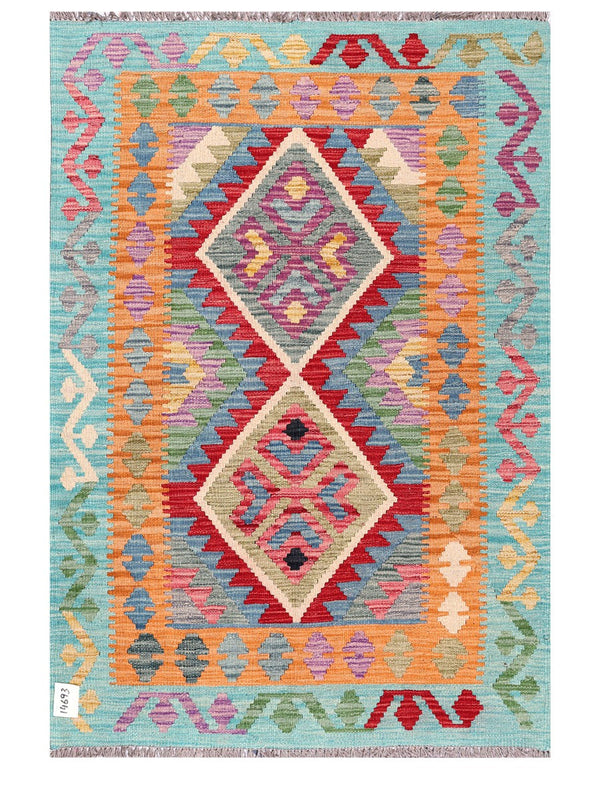 Maimana Afghanistan Kilim Rug - 144 x100 cm