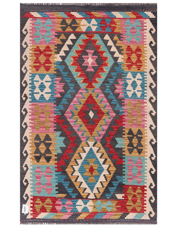 Maimana Afghanistan Kilim Rug - 166 x106 cm