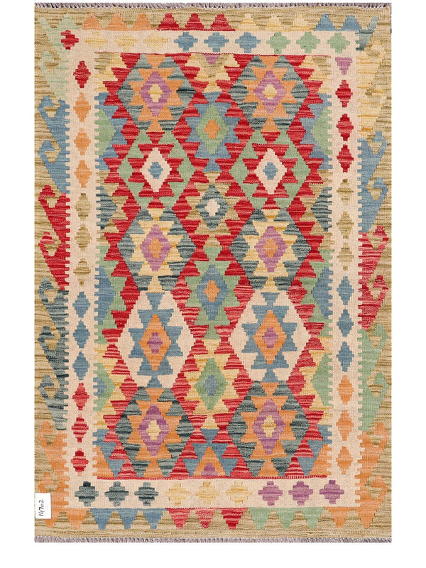 Maimana Afghanistan Kilim Rug - 146 x100 cm